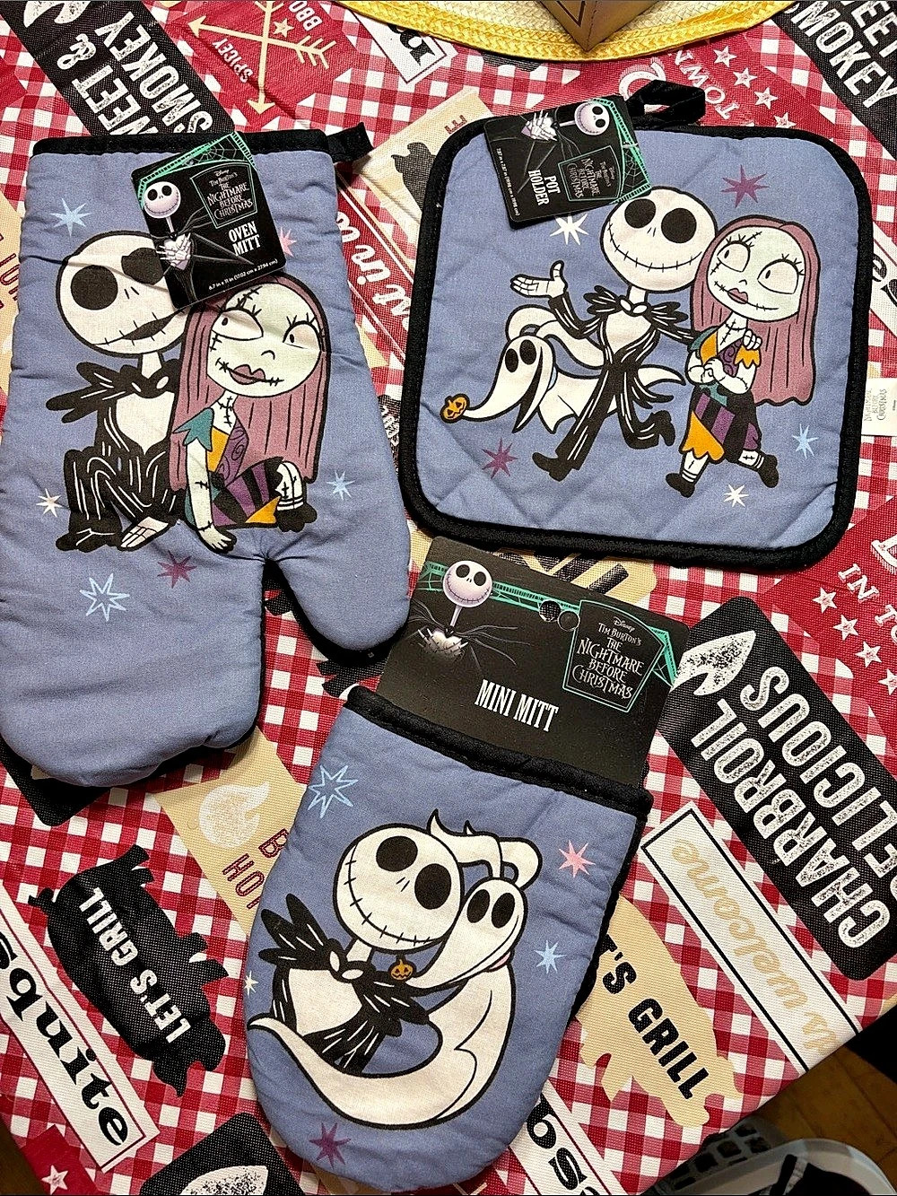 Disney The Nightmare Before Christmas Kitchen pot holder Linens Set Blue & Black